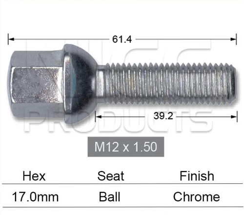 4x Mercedes-Benz Wheel Stud 190D All / 190DT All / 190E All / 300CE All & More