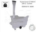 Washer Reservoir with Pump for Toyota Aurion (04/12 - Current)