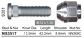 Genesis Wheel Stud & Nut Set Getz TB Steel Wheel / i30 Steel Wheels