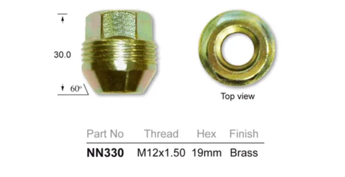 4x Chrysler Wheel Nut PT Cruiser