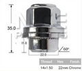 4x Honda Wheel Nut KB Alloy Wheels