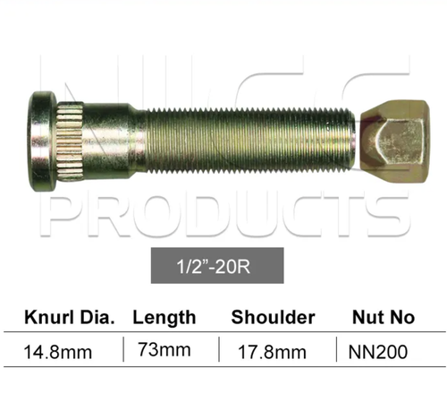 Saab Wheel Stud & Nut Set 900 / 99 With EMC / 99 Without EMC