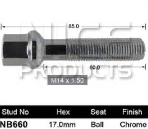 Audi Wheel Stud & Nut Set S8 D4 D5 / SQ8