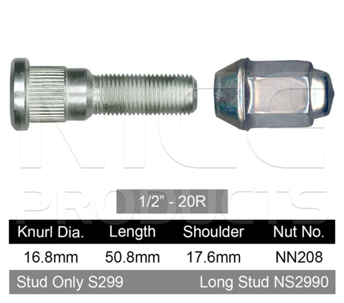 Jeep Wheel Stud & Nut Set KJ / Commander