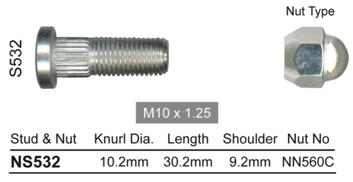 GMH Wheel Stud & Nut Set Barina MB / Barina ML