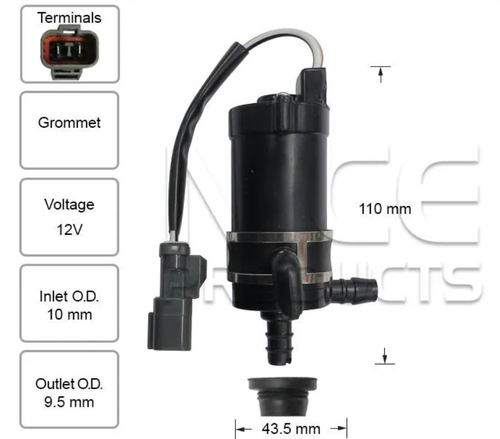 Headlight Washer Pump for Honda CR-V RE (10/06 – 10/11)
