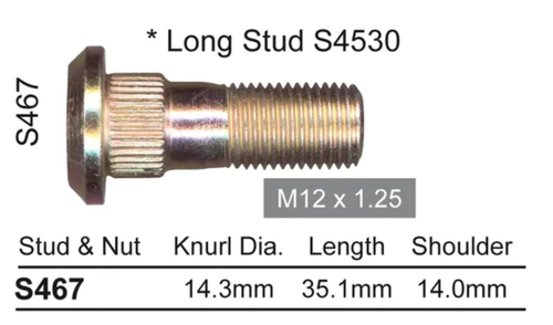 Nissan Wheel Stud Patrol MQ / Pulsar N14 / GQ Alloy Wheels & More