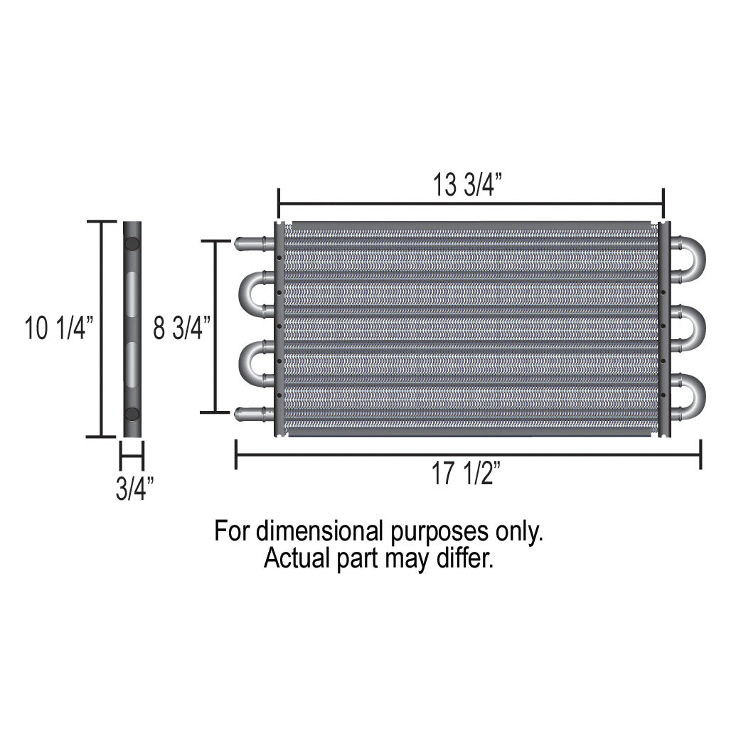 Derale Transmission Cooler Kit8 Pass 18" Copper/Aluminum -6AN
