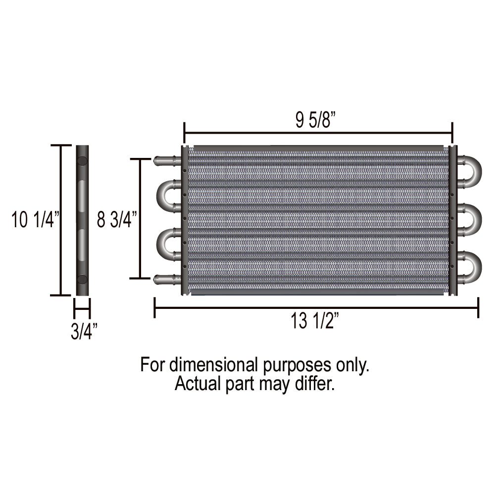 Derale 8 Pass 13" Transmission/Fuel/Power Steer Cooler -6AN