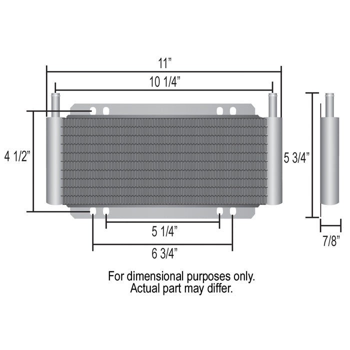 Derale Transmission 9 Row Plate & Fin 11"x5-3/4"x7/8" Cooler Kit