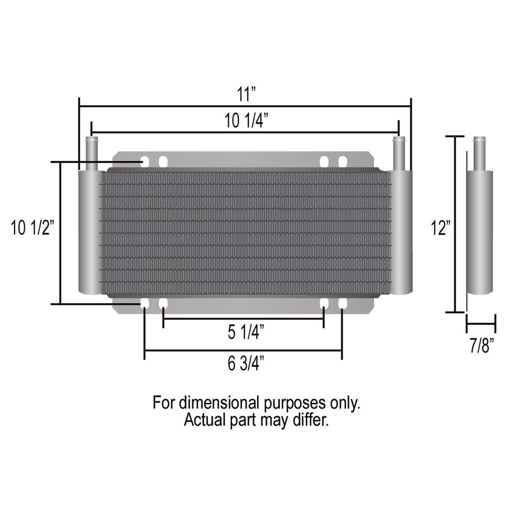 Derale Transmission 24 Row Plate & Fin 11"x12"x7/8" Cooler Kit