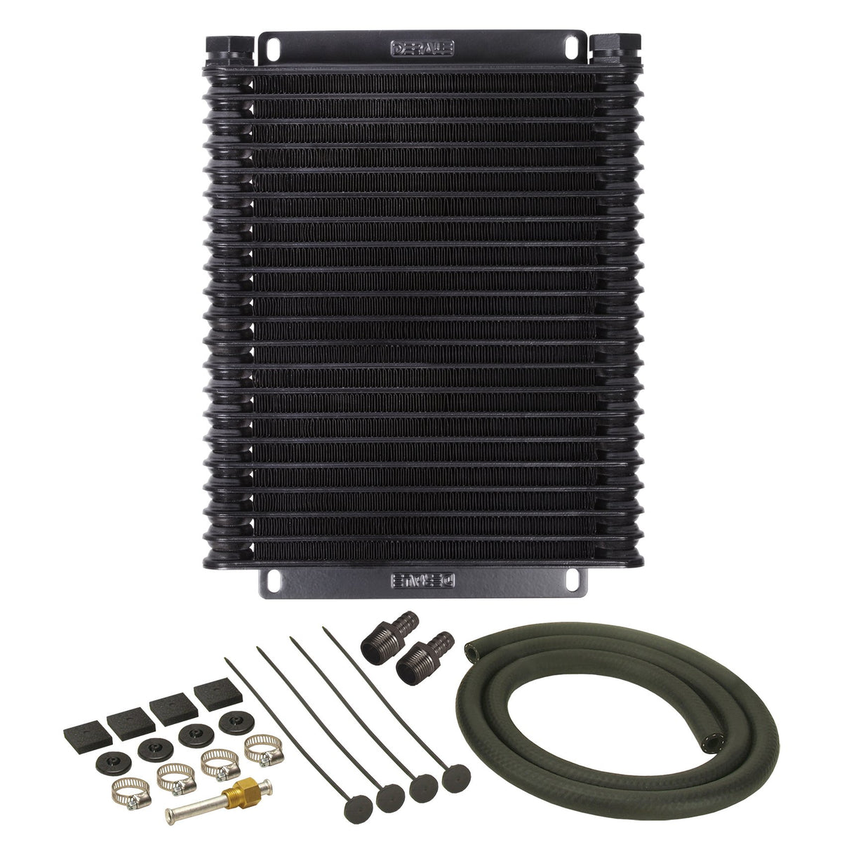 Derale Transmission 21 Row Plate & Fin 12-3/4"x12-13/16"x1-1/4" Cooler Kit