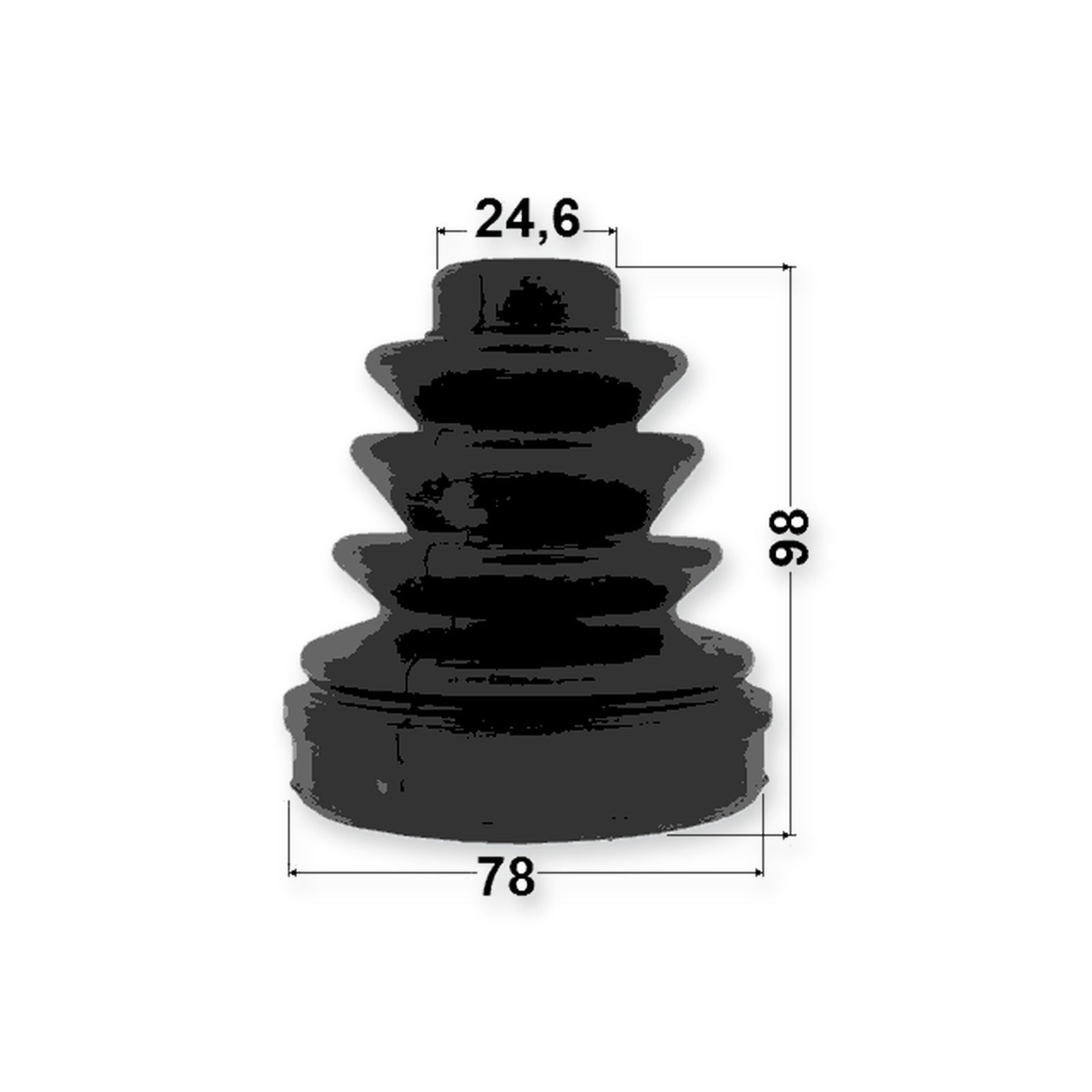Toyota Caldina Inner Boot CV Joint Kit 78X98X24.6