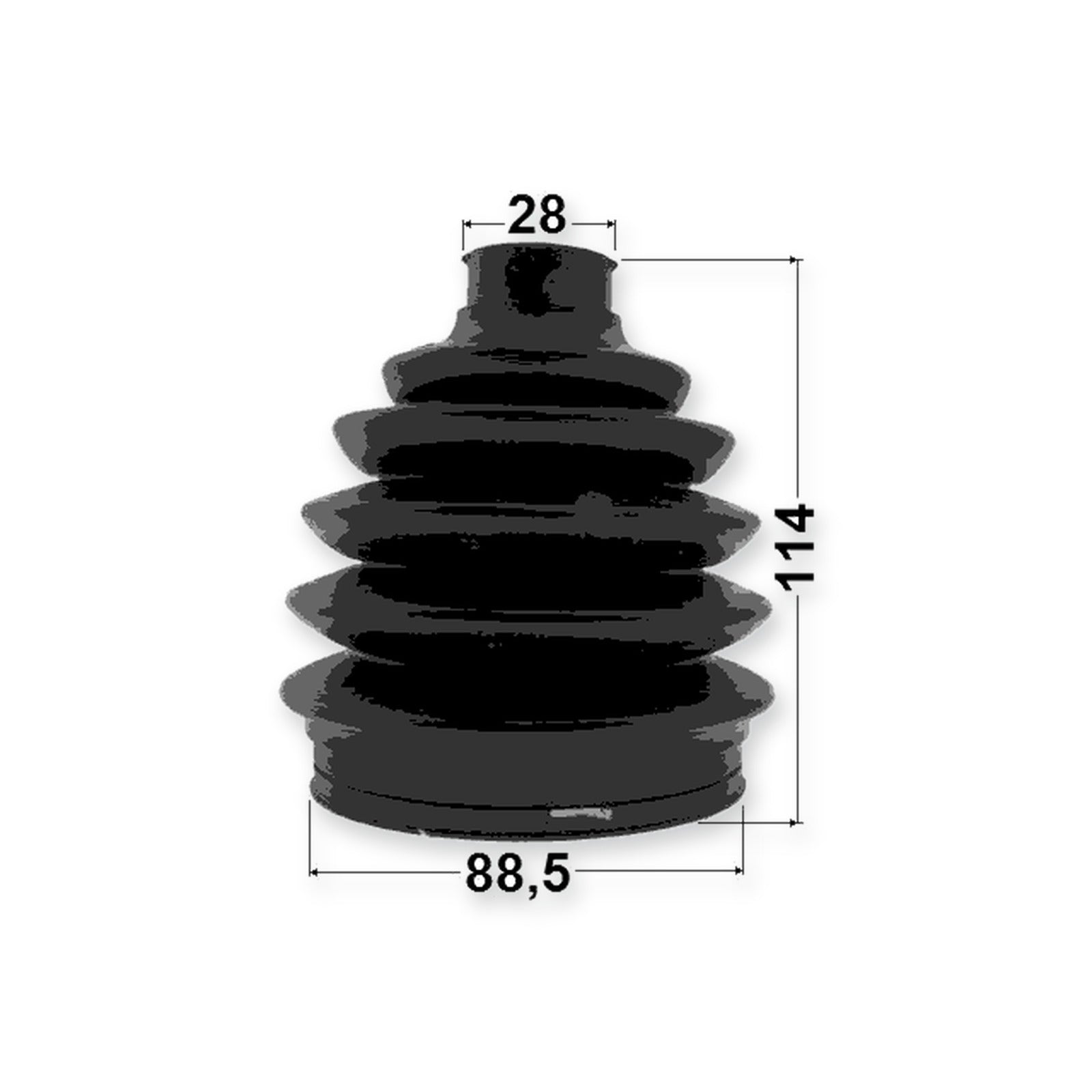 Ford Fusion C7 Outer Boot CV Joint Kit 88.5X114X28 & More