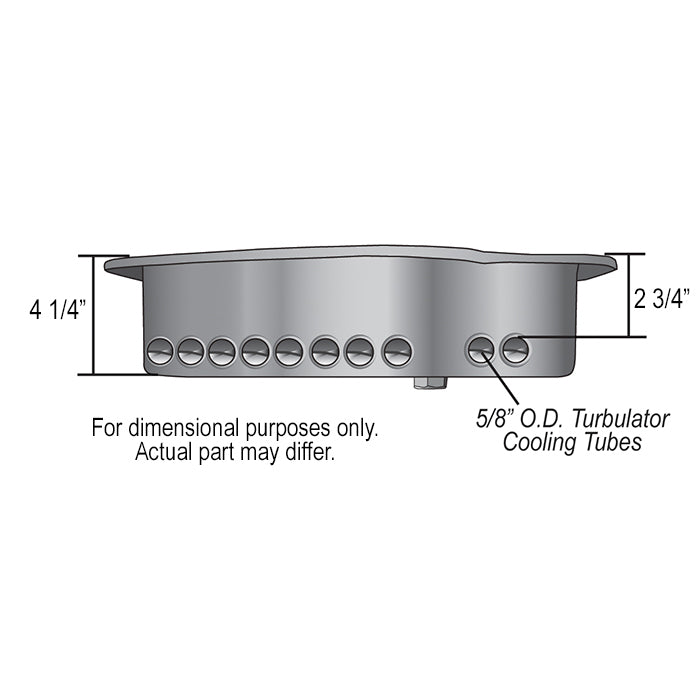 Derale Transmission Cooling Pan GM 700R4 4L80E 4-1/4" Deep + Tubes