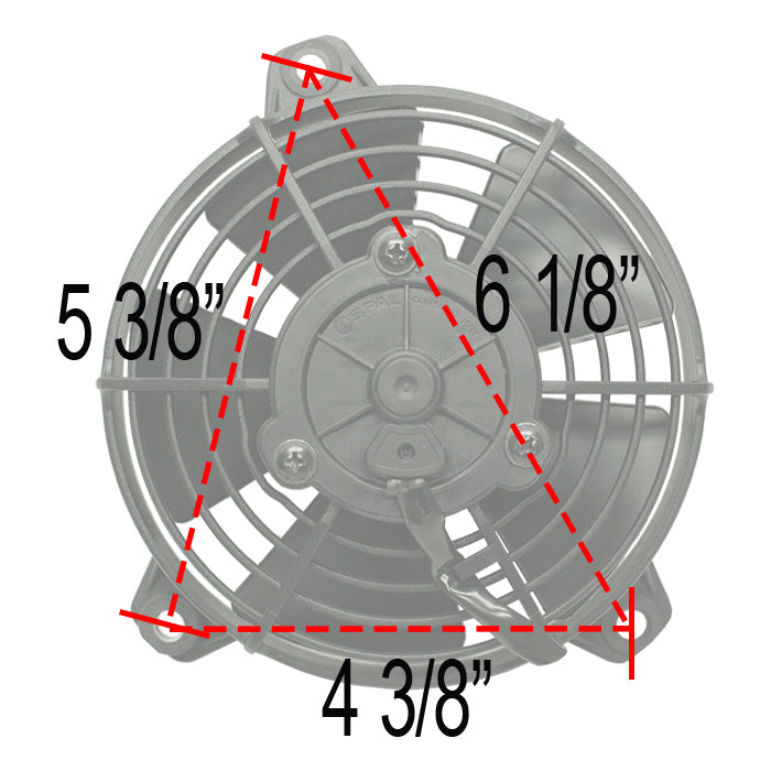 Derale 5" High Output Puller Paddle Fan 315Cfm IP68 Waterproof/Dustproof
