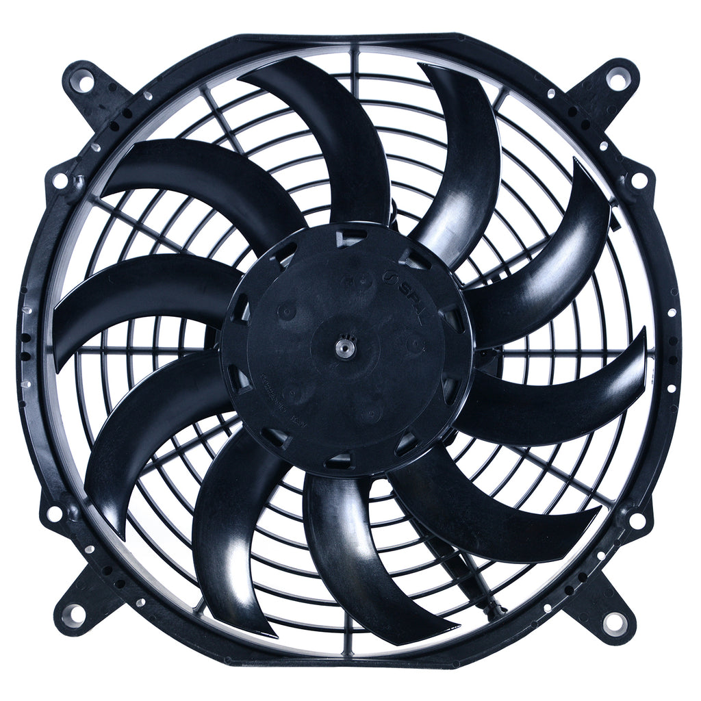 Derale 10" High Output Puller Curved Fan 802Cfm IP68 Waterproof/Dustproof