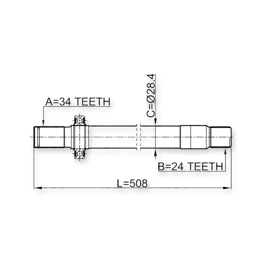Mercedes-Benz E-Class Front Left Axle Half Shaft 24X507X34 2011-2016