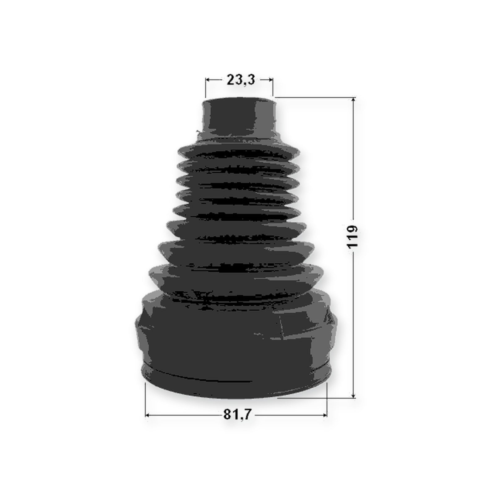Mercedes-Benz E-Class Inner Boot CV Joint Kit 81.7X119X23.3 1996-2002