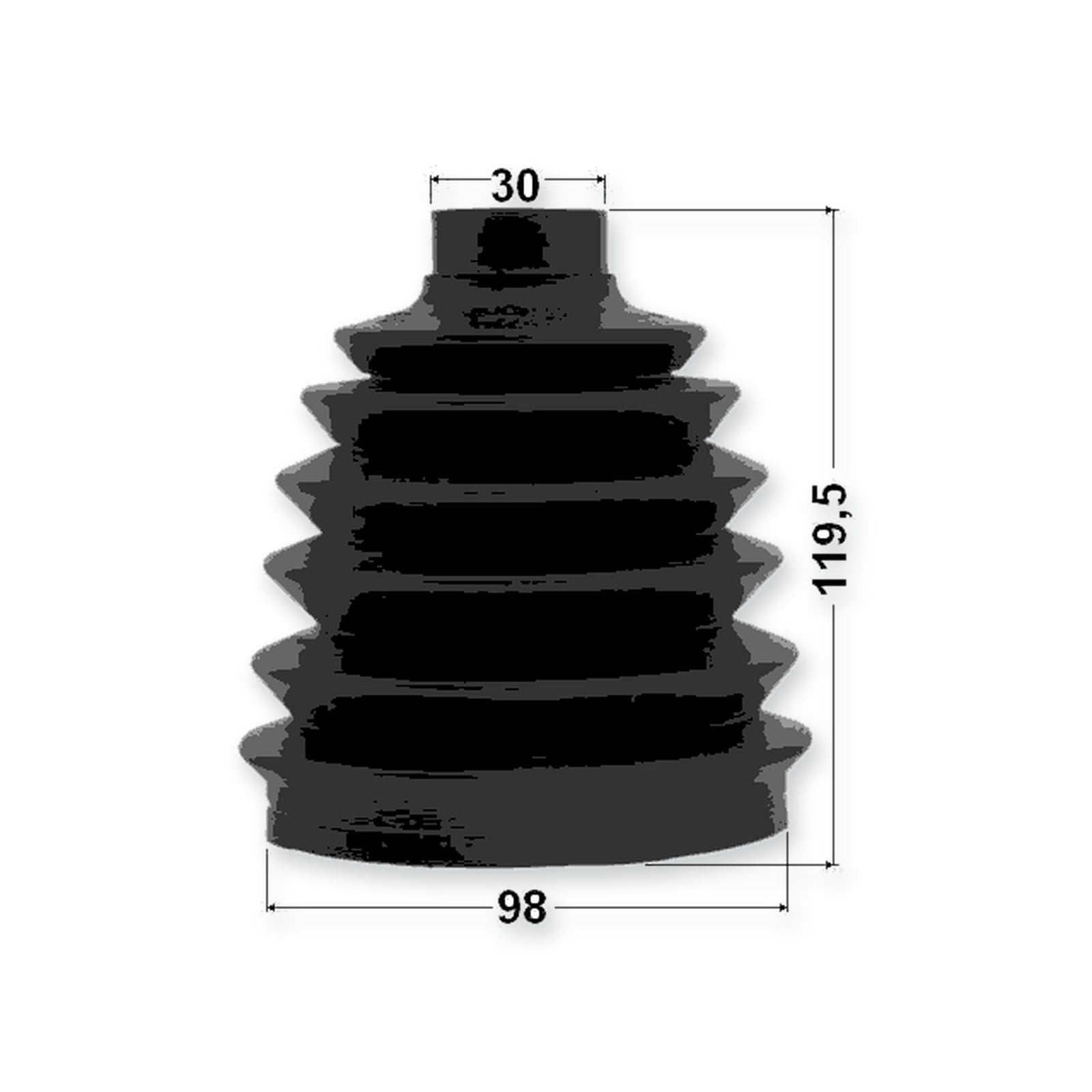 Nissan Q30 H15E Outer Boot CV Joint Kit Pvc 98X119.5X30 & More