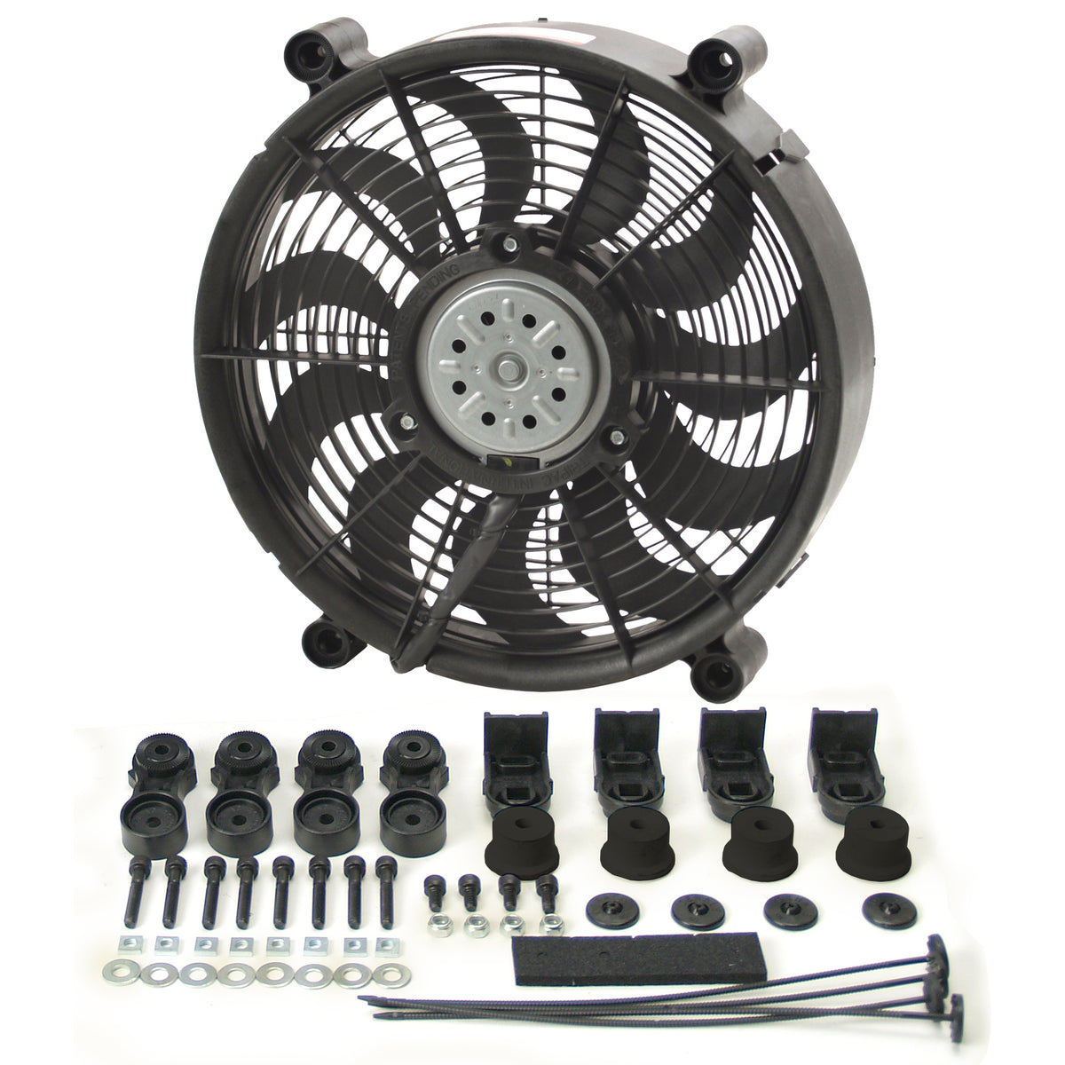 Derale 12" High Output Single Radiator Pusher/Puller 2 Speed Fan 1450Cfm