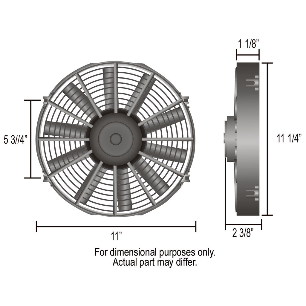 Derale 10" Straight Blade Reversible 625Cfm Electric Fan with Thermostat