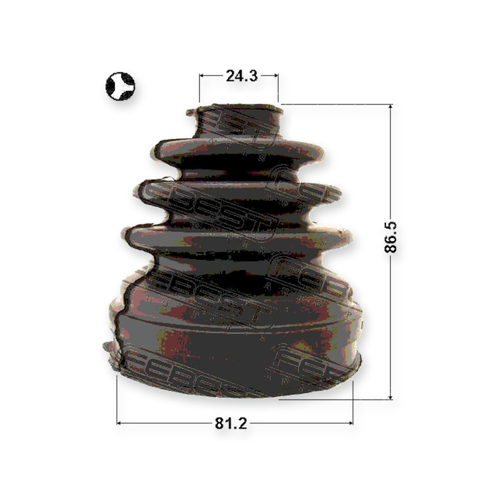 Ford Focus CB4 Inner Boot CV Joint Kit 81.2X86.5X24.3 & More