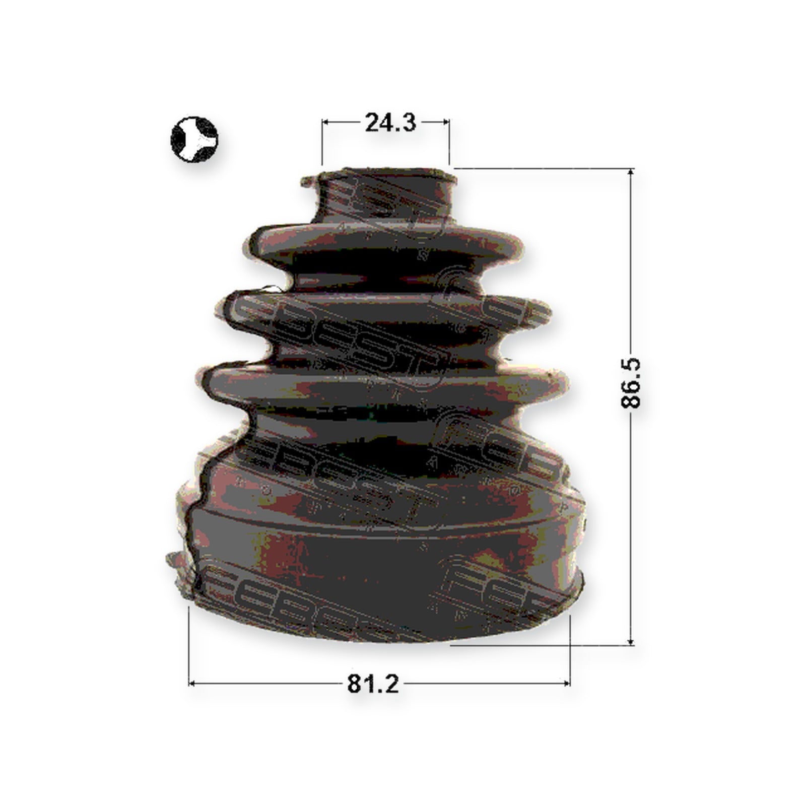 Ford Focus CB4 Inner Boot CV Joint Kit 81.2X86.5X24.3 & More