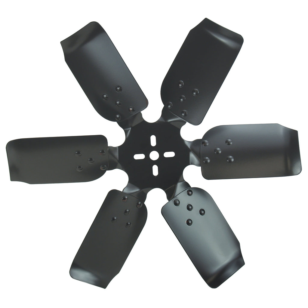 Derale Standard Rotation Rigid Steel 6 Blade Race Fan Black 20 Inch