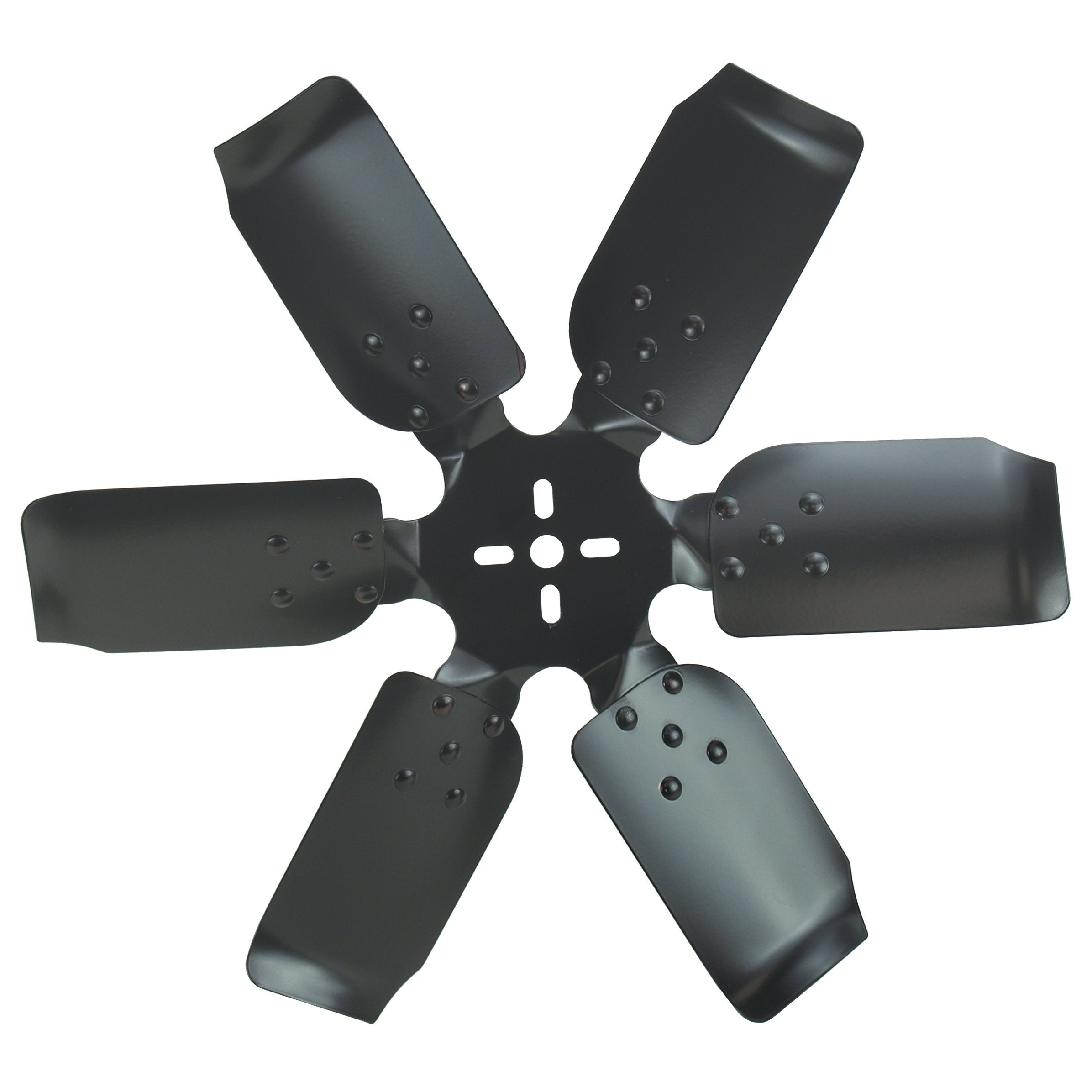 Derale Standard Rotation Rigid Steel 6 Blade Race Fan Black 20 Inch