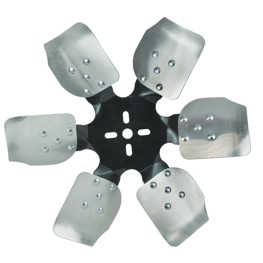 Derale Standard Rotation Rigid Steel/Alloy 6 Blade Race Fan Black 15 Inch