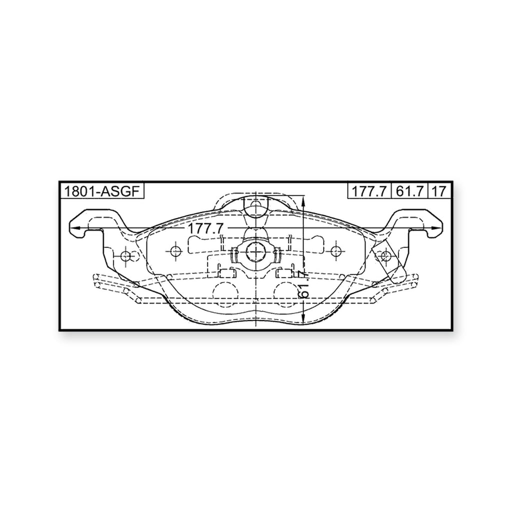 Opel Astra G Front Pad Kit, Disc Brake (With Anti-Rattle Spring)