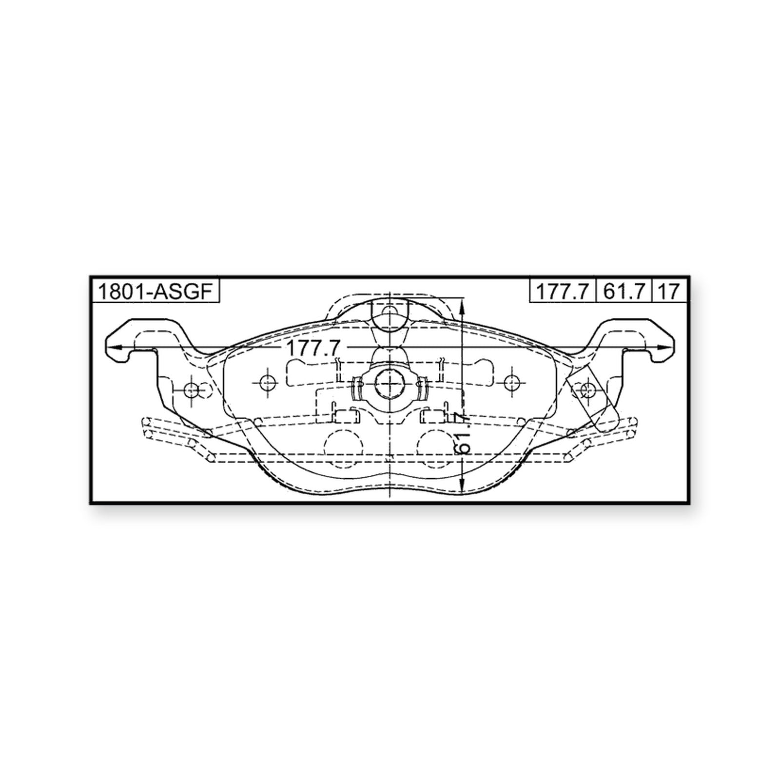 Opel Astra G Front Pad Kit, Disc Brake (With Anti-Rattle Spring)