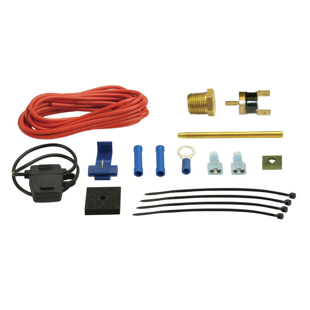 Derale Thread/Push In Fan Switch kit 180 Degree 15Amp Max Capacity
