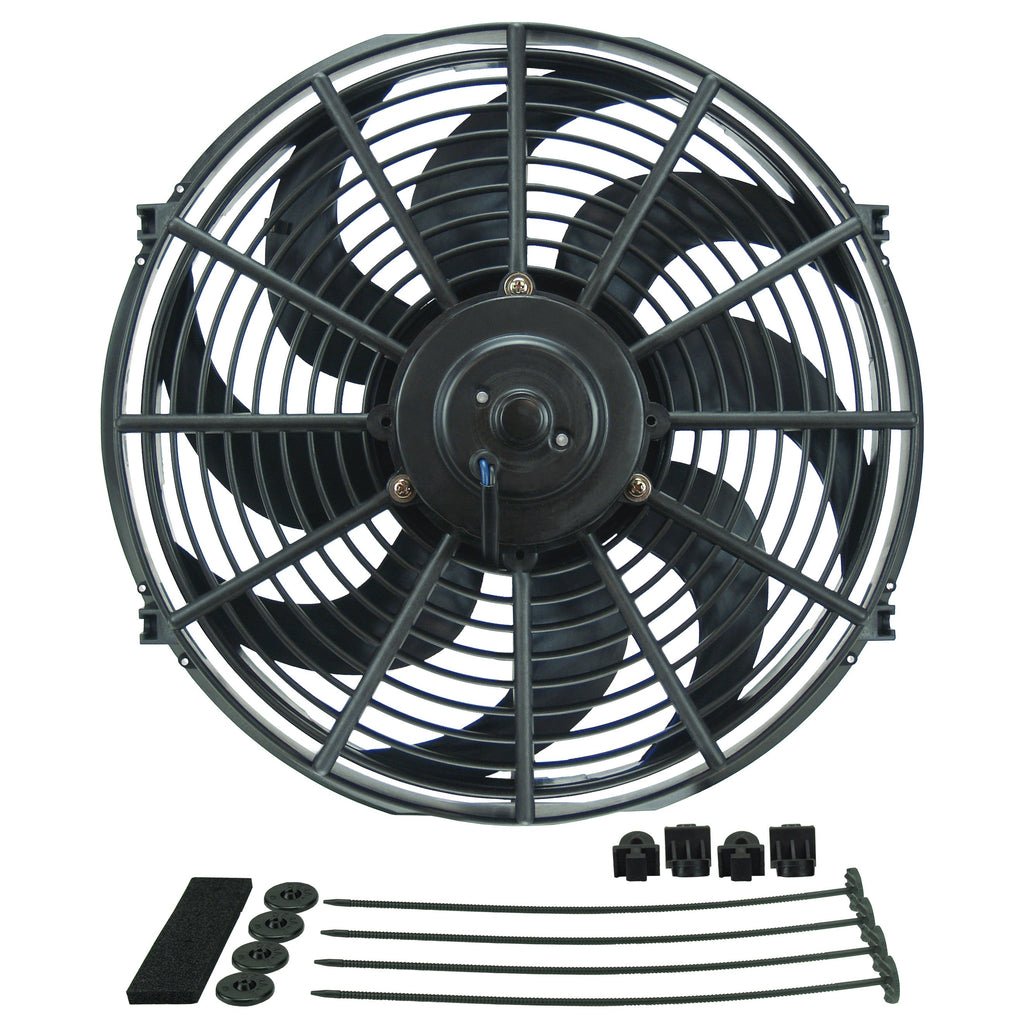 Derale Dyno-Cool 14" Curved Blade Electric Puller (Reversible) Fan 1230cfm