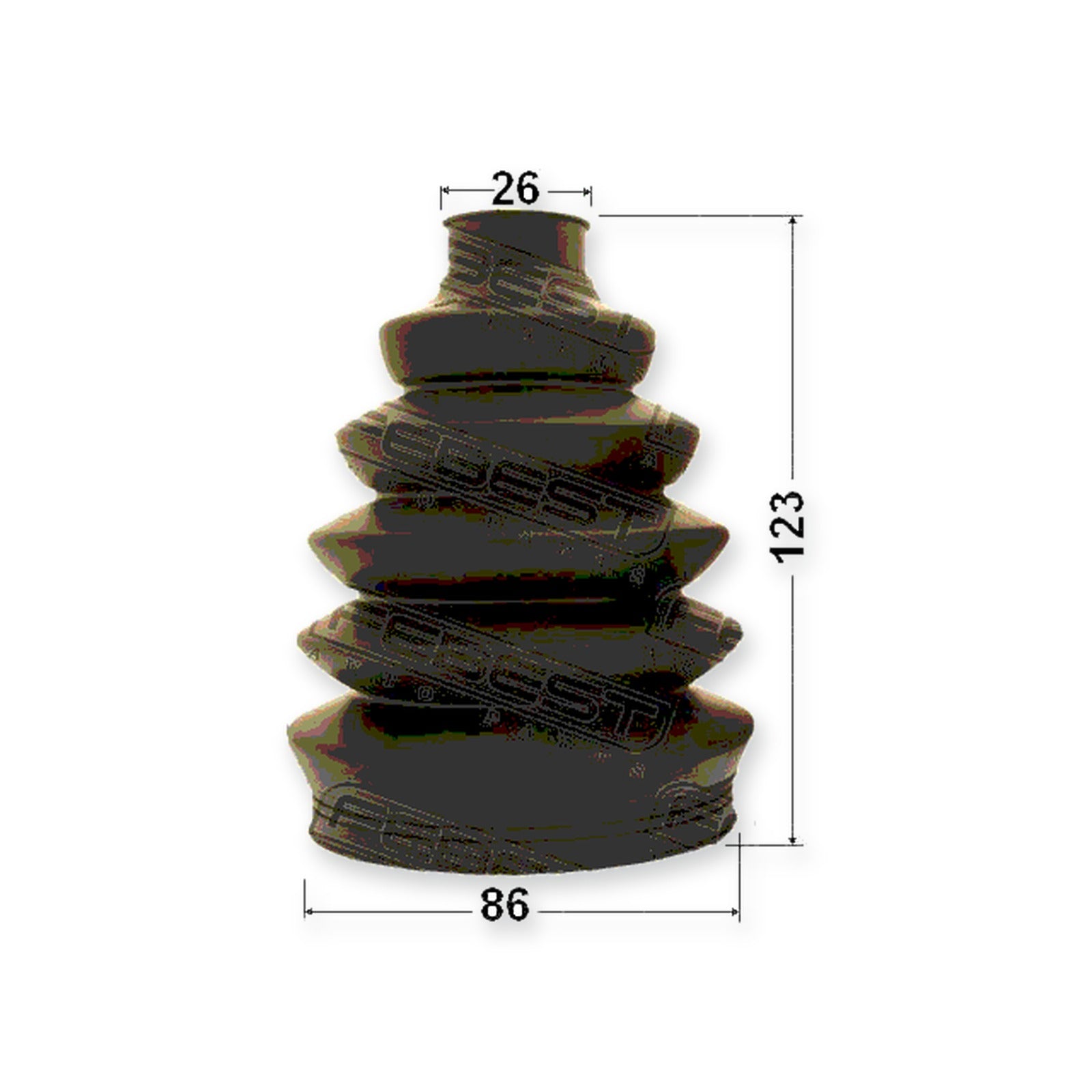 Ford Mondeo Outer Boot CV Joint Kit Pvc 86X123X26 & More