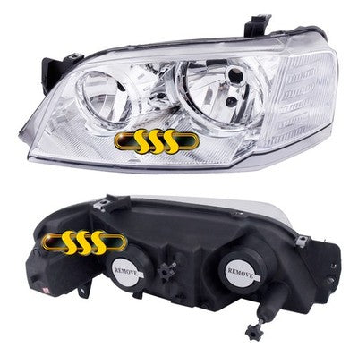 Ford Territory Wagon Head Lamp Left Hand Chrome Reflecto (02/04-03/09)