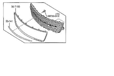 Genuine Mazda Cx9 Bar Grille Front (07/09-12/12)