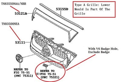 Genuine Toyota Hilux 1988-On Grille Type 1 Pls Call For More Info (08/08-04/12)
