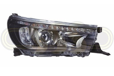 Toyota Hilux 1988-On Head Lamp Set Left Hand + Right Hand Black Black (12/17-On)