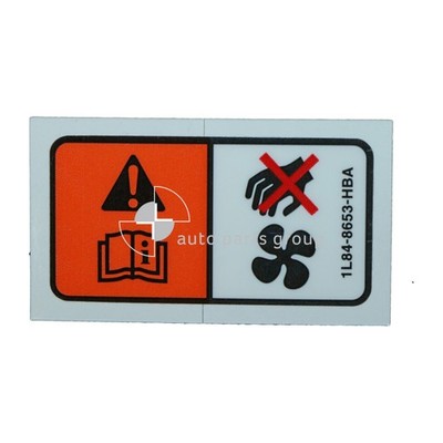 Genuine Mazda 2 DY Fan Caution Decal (10/02-05/05)