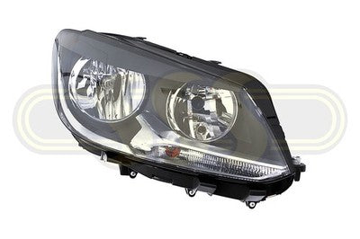 Volkswagen Caddy Van Head Lamp Right Hand DEPO Amber Globe On (08/10-05/15)