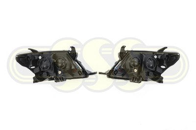 Toyota Hilux 1988-On Head Lamp Set Left Hand + Right Hand Black (08/08-04/12)