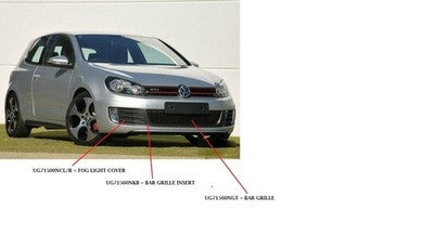 Volkswagen Golf Fog Lamp Cover Right Hand Black GTI GTD (12/09-10/13)