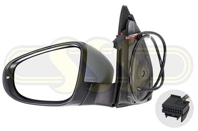Volkswagen Golf Door Mirror Left Hand With Heater Prime Cover With (12/09-10/13)