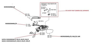Genuine Mazda Mazda3 Door Mirror Body Left Hand No Memory No No (01/19-12/20)