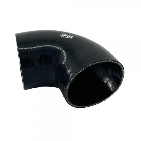 TFI Racing Silicone Hose Black 90 Deg Elbow 95mm (3.75") ID, 50mm Leg Length