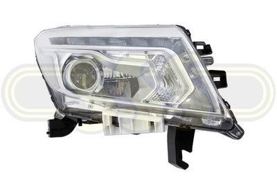 Nissan / Datsun Navara Ute Head Lamp Right Hand Chrome Chrome (11/17-01/21)
