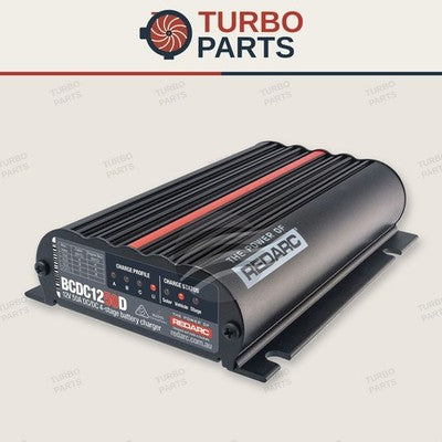 Smart Start Dc-dc Batt Charger 12/24V 50amp Multi Stage 2x12v Inputs 12V OUT Red