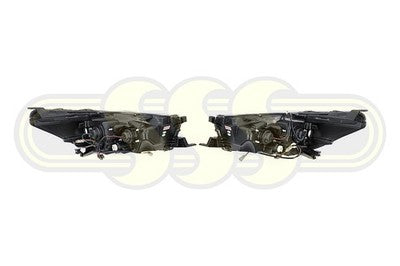 Toyota Hilux 1988-On Head Lamp Set Left Hand + Right Hand Black Black (12/17-On)
